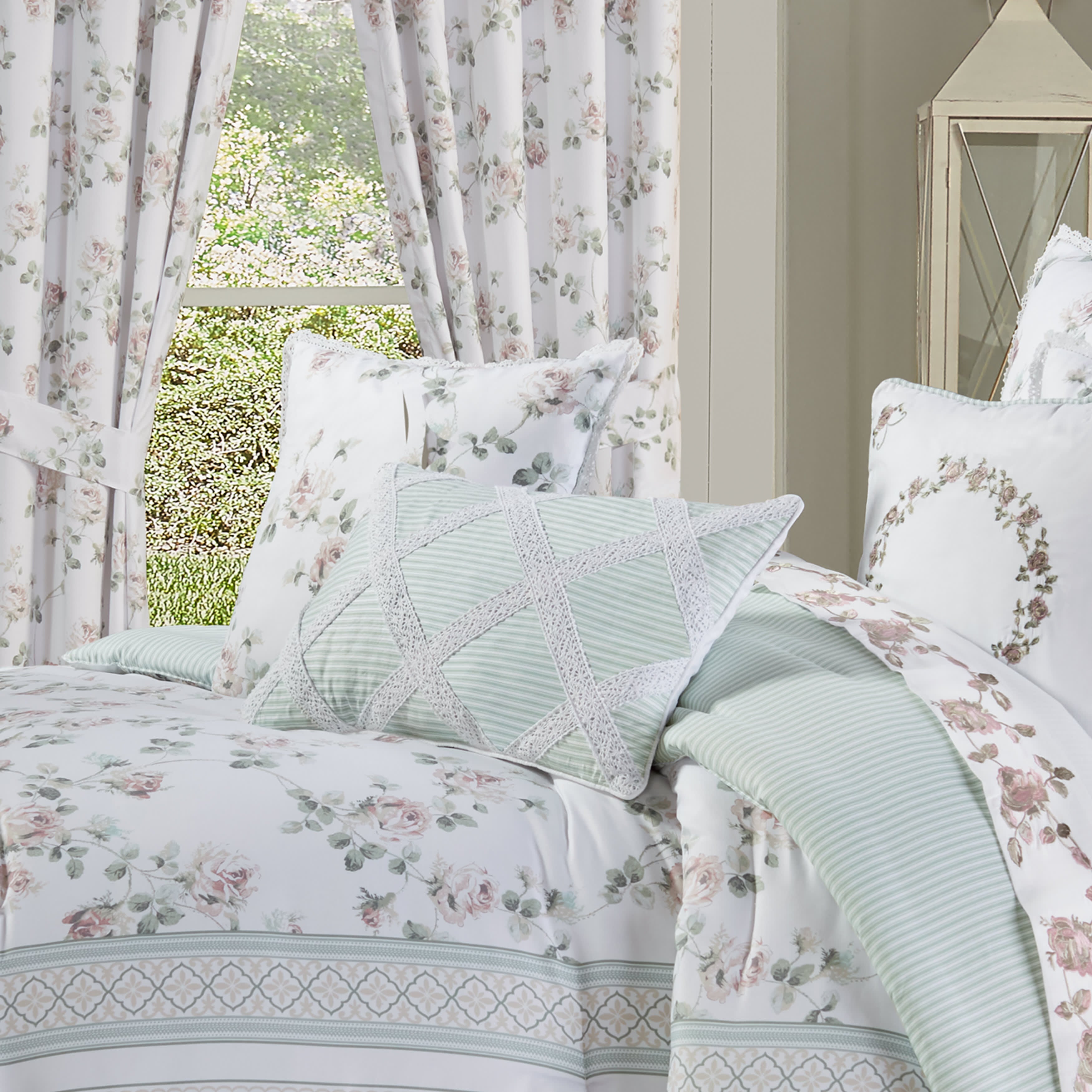 Rialto Sage Boudoir Decorative Throw Pillow, SAGE, alternate image number 1