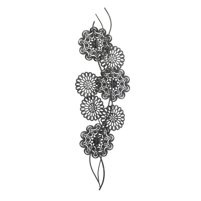 Multi Colored Metal Eclectic Floral Wall Decor, , alternate image number null
