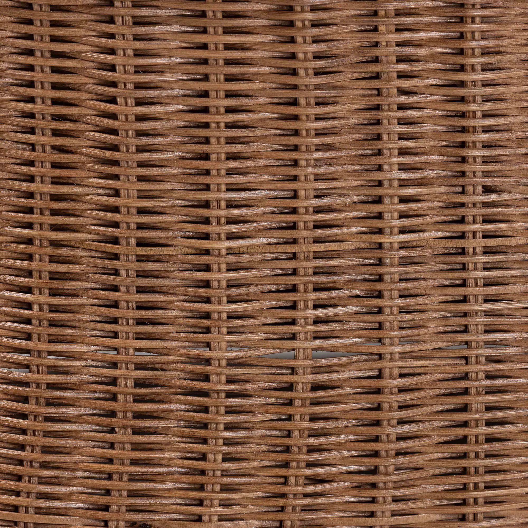 Close-up of rattan weave texture