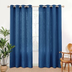 Slub Linen Texture Privacy and Light Filtering Grommet Pair