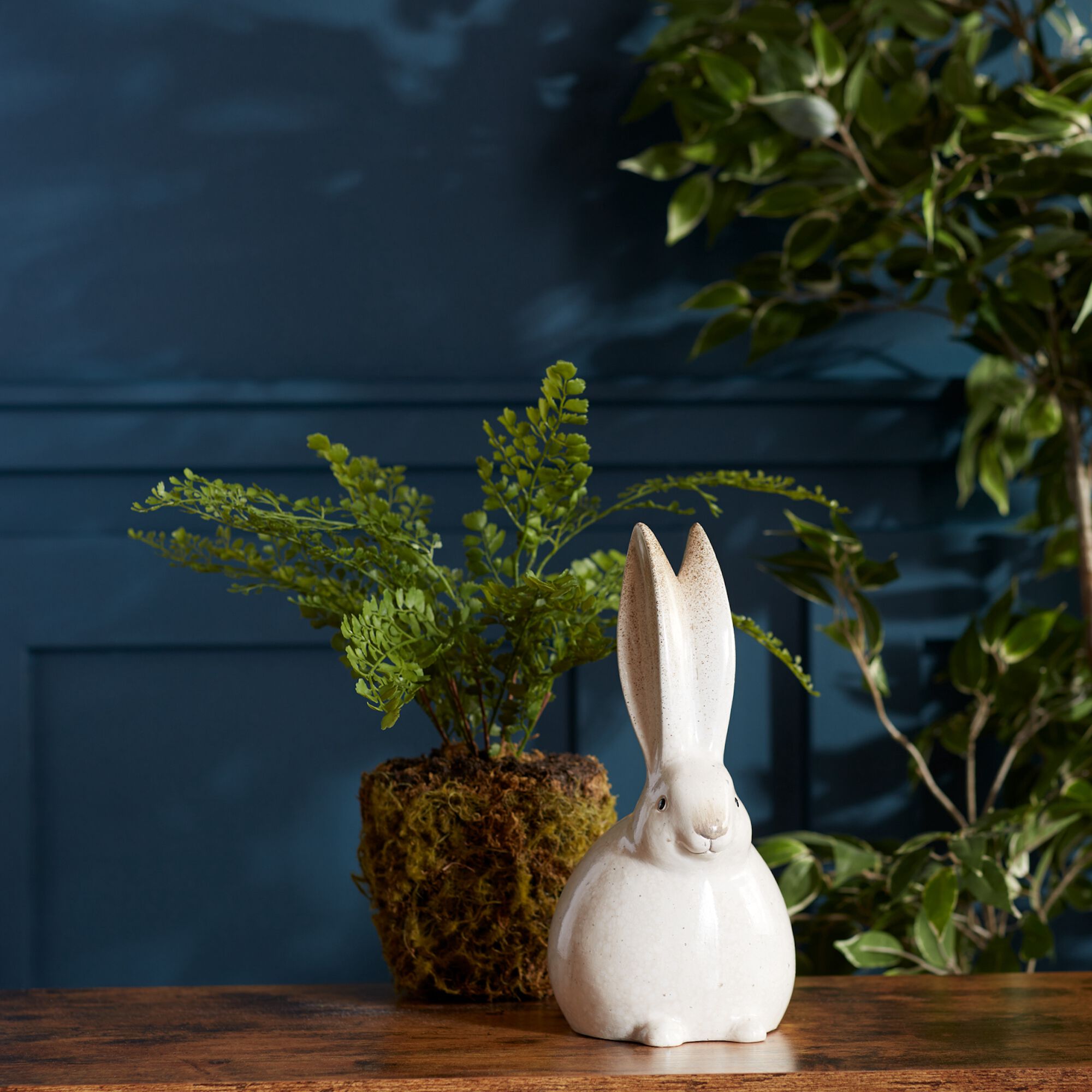 Bunny (Set of 2) 11.75 inchesH Terra Cotta, WHITE/GOLD, alternate image number 3