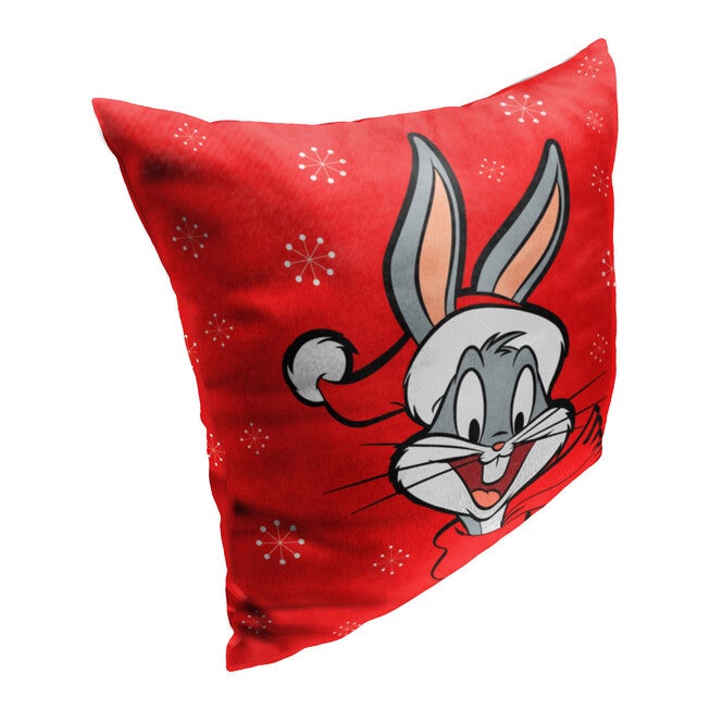 Wb Looney Tunes Holiday Bugs Printed Throw Pillow, , on-hover image number 1