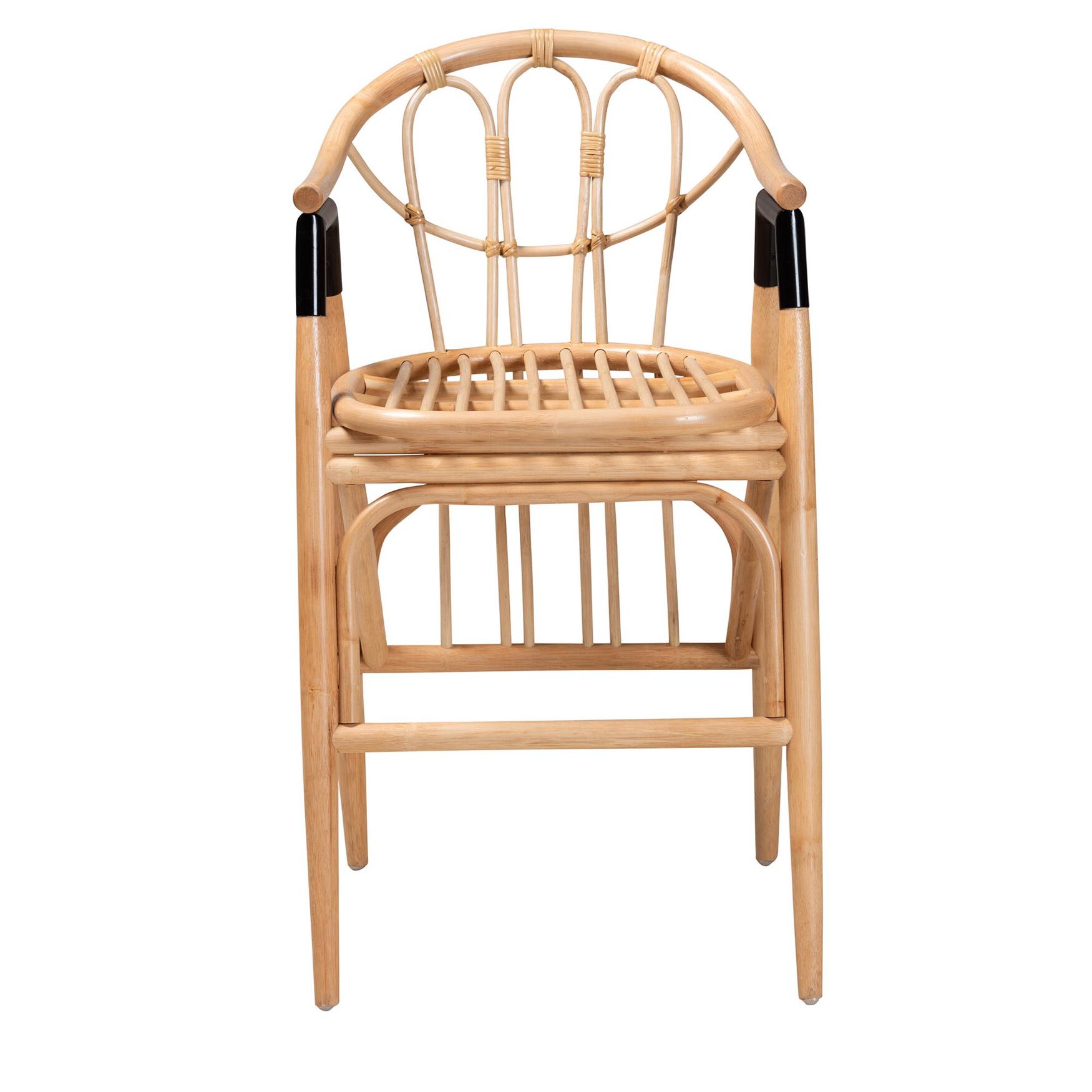 Cyntia Modern Bohemian Natural Brown Rattan Counter Stool, , on-hover image number 1