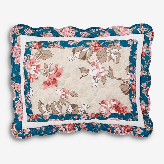 Blossom Sham Bedspread Collection, JADE FLORAL, hi-res image number 0