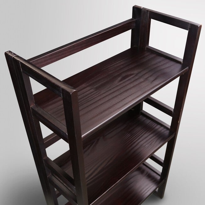 3-Shelf Folding Student Bookcase 20.75 inches Wide-Espresso, , alternate image number 9
