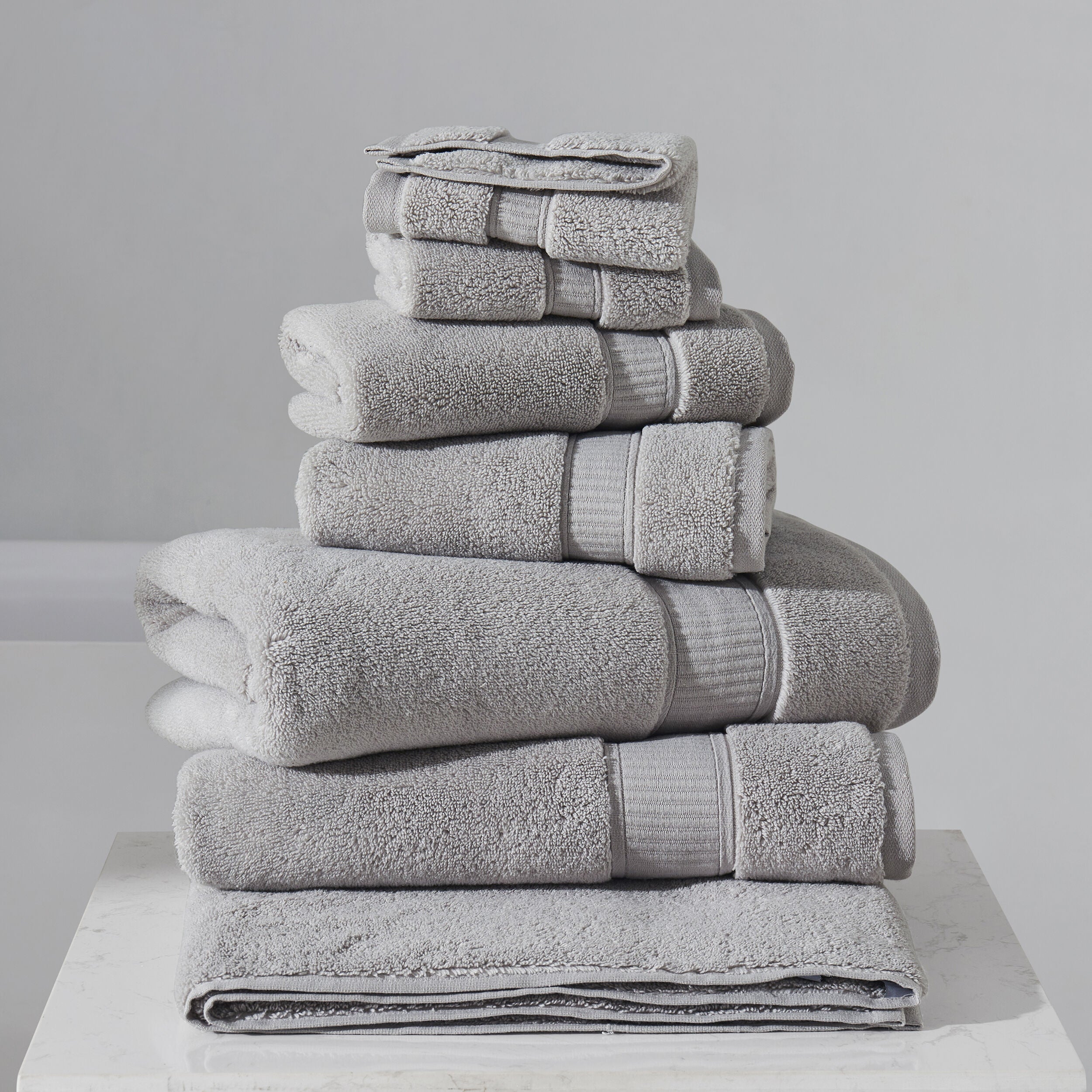BELMORE 6PC. TOWEL SET, PLATINUM, alternate image number 2