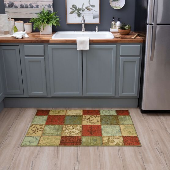 Floral Tile Multi 2' 6" X 4' 2", , alternate image number null
