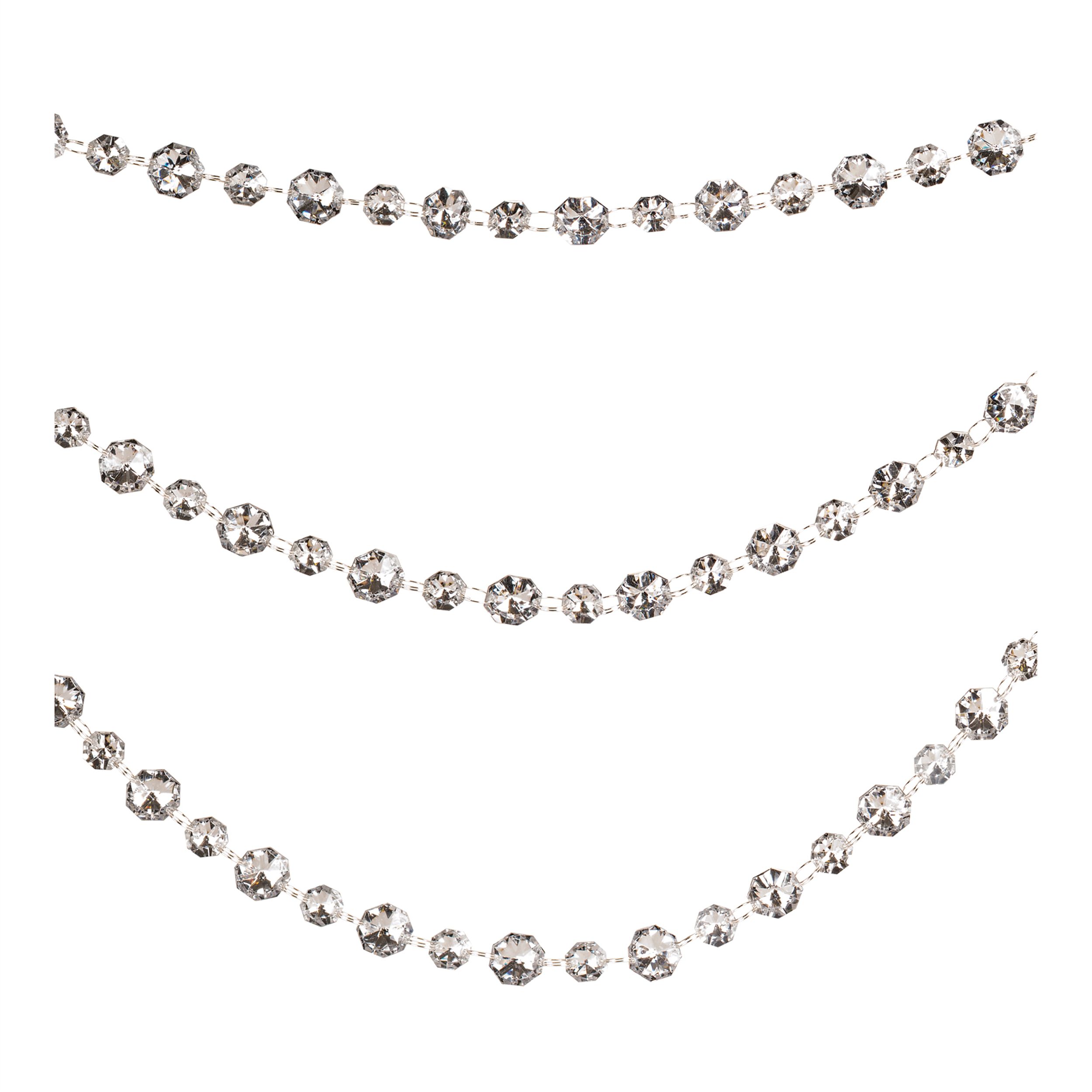 Triple Strand Bead Garland (Set of 2), SILVER, alternate image number 3