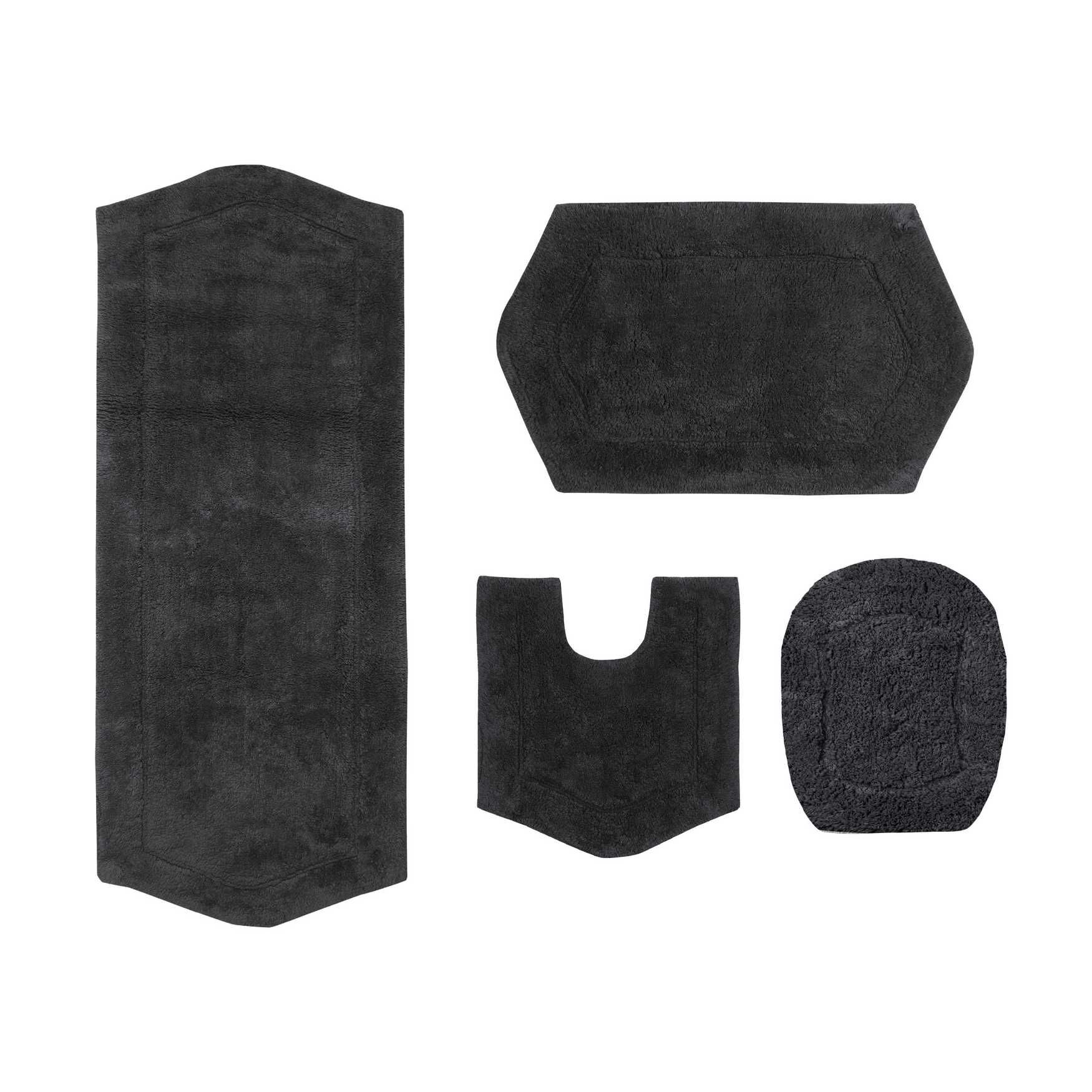 Waterford 4-Pc. Set Bath Rug Collection With Lid Cover, GREY, hi-res image number 0