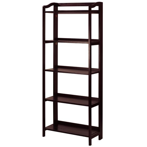 Stratford 5-Shelf Folding Bookcase-Espresso, , alternate image number null