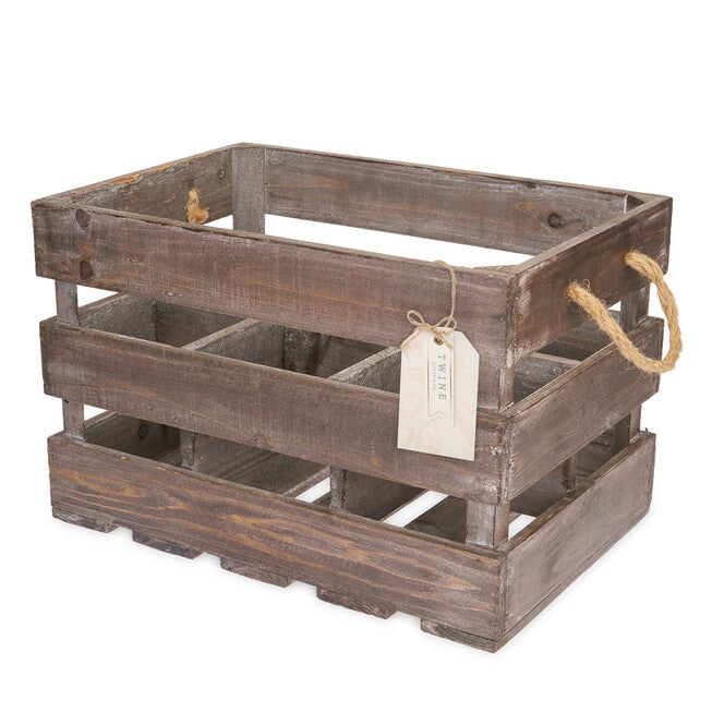 Wooden 6-Bottle Crate, , alternate image number null