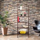 5-Shelf Ladder Bookcase-Warm Brown, , alternate image number null