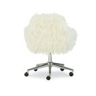 Fenton Faux Fur Office Chair White, , alternate image number 3