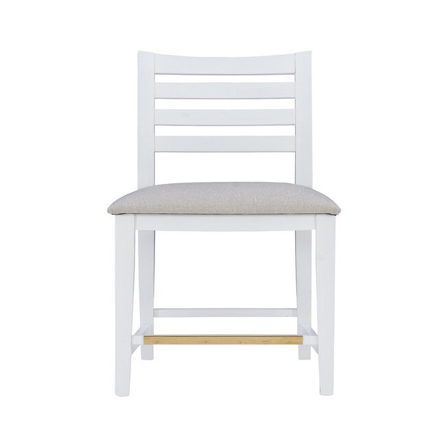 Flynn Counter Stool White Upholstered Set of 2, , alternate image number null
