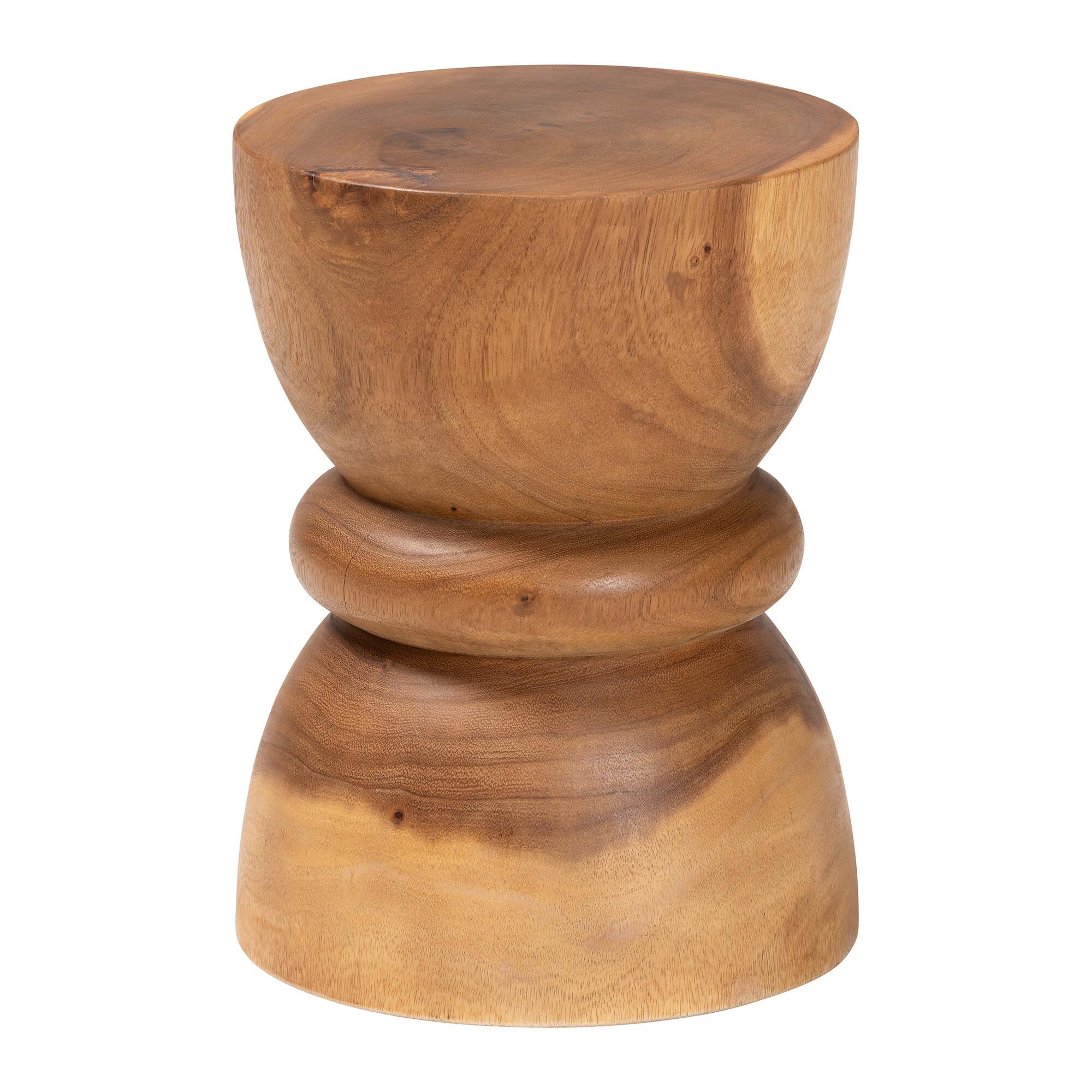 Bancroft Solid Suar Wood Side Table, BROWN, alternate image number 1