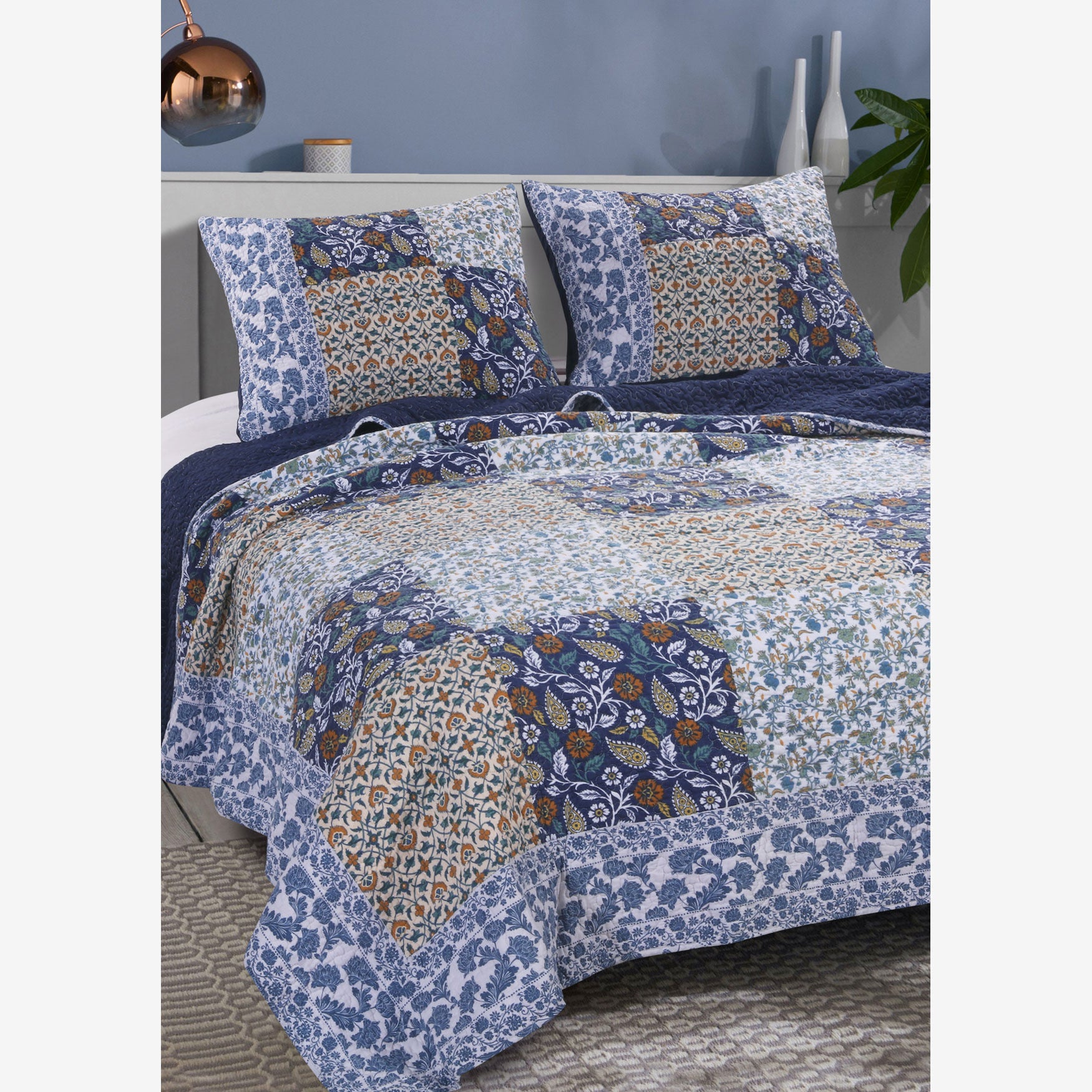 Pandora Quilt Set , BLUE, hi-res image number 0