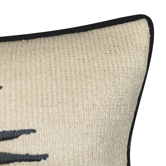 New York Botanical Garden® Indoor/Outdoor Raffia Embroidered Palm Frond Decorative Throw Pillow 12X20, Turq Multi, , alternate image number 6