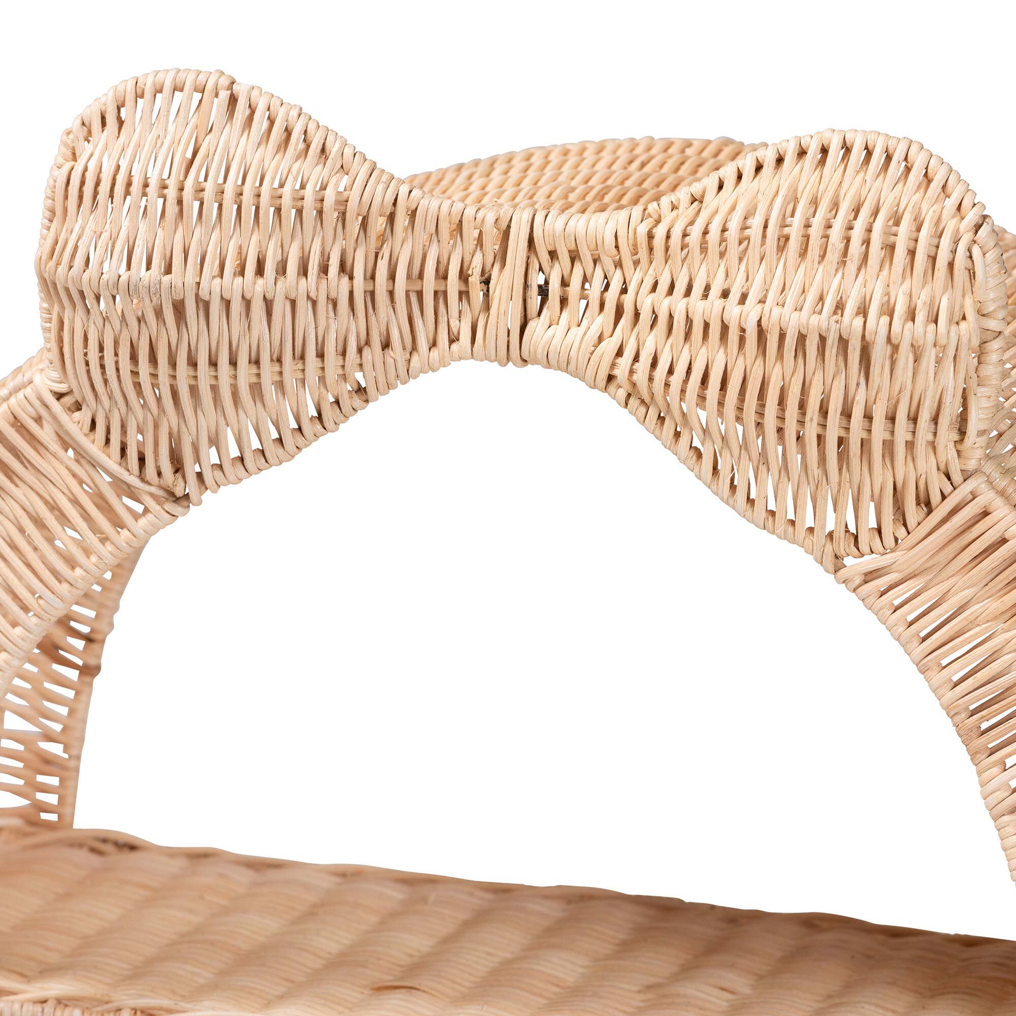 Creusa Natural Rattan Wall Shelf, BROWN, alternate image number 5