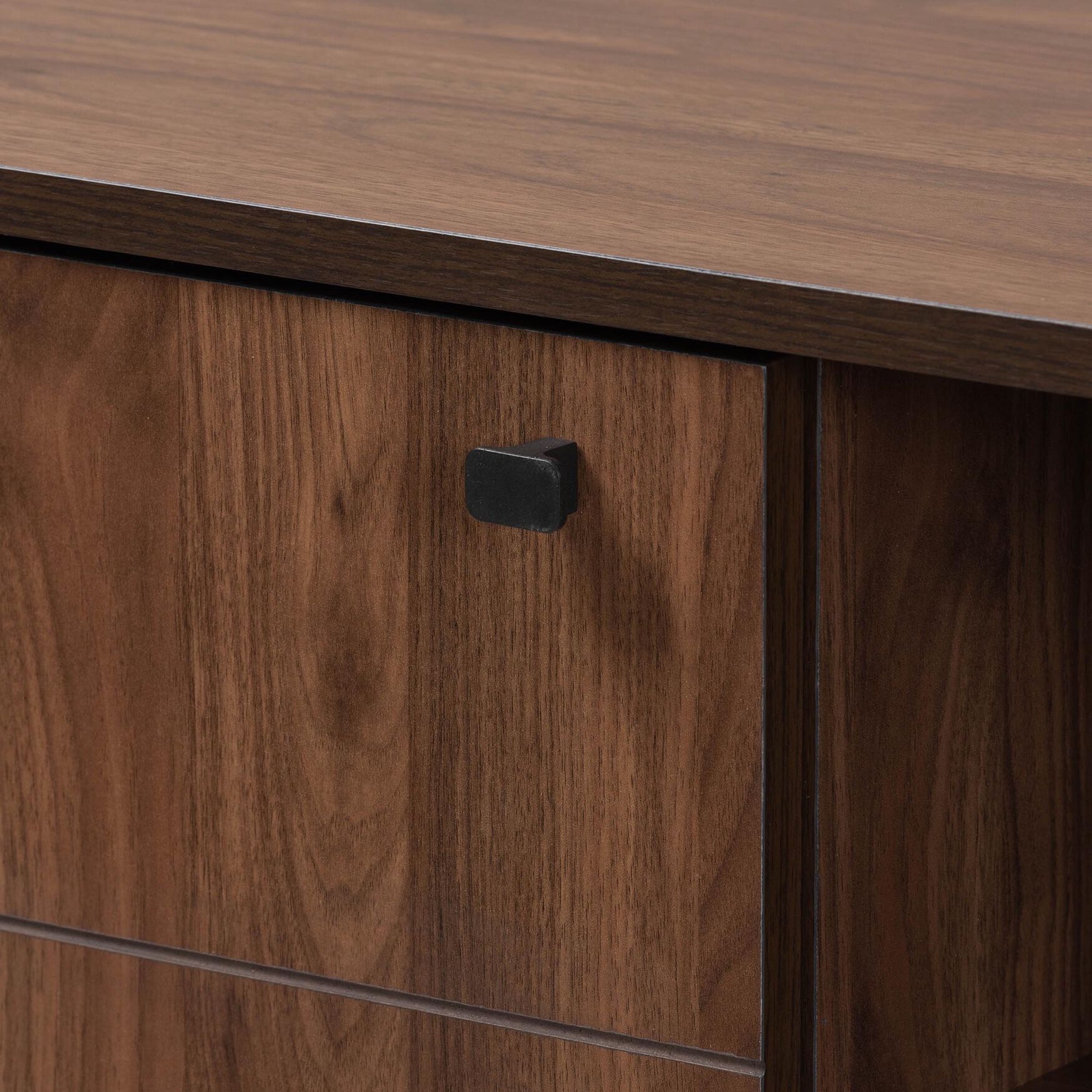 Josette Mid-Century Modern Transitional Walnut Brown Finished Wood 1-Door Shoe Cabinet, , alternate image number 4