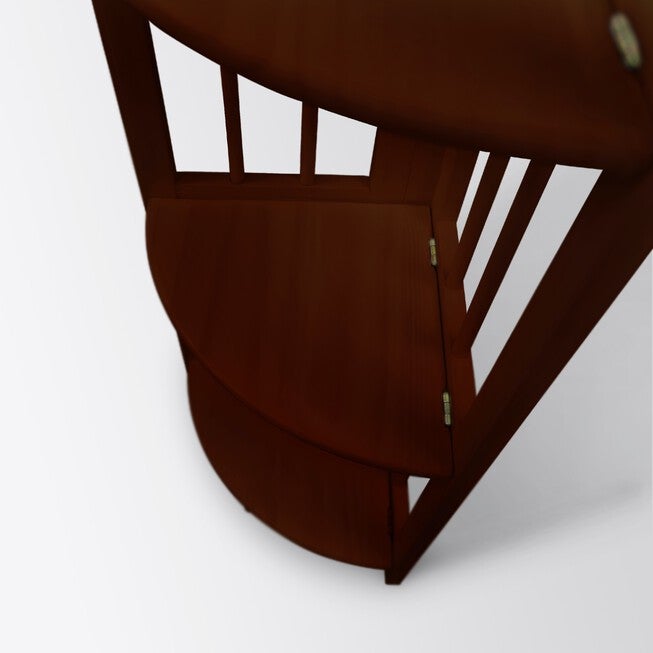 4-Shelf Corner Folding Bookcase - Truffle Brown, , alternate image number null
