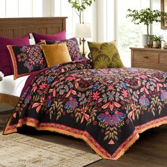 Jessa Ornate Botanical Finely Stitched Quilt Set