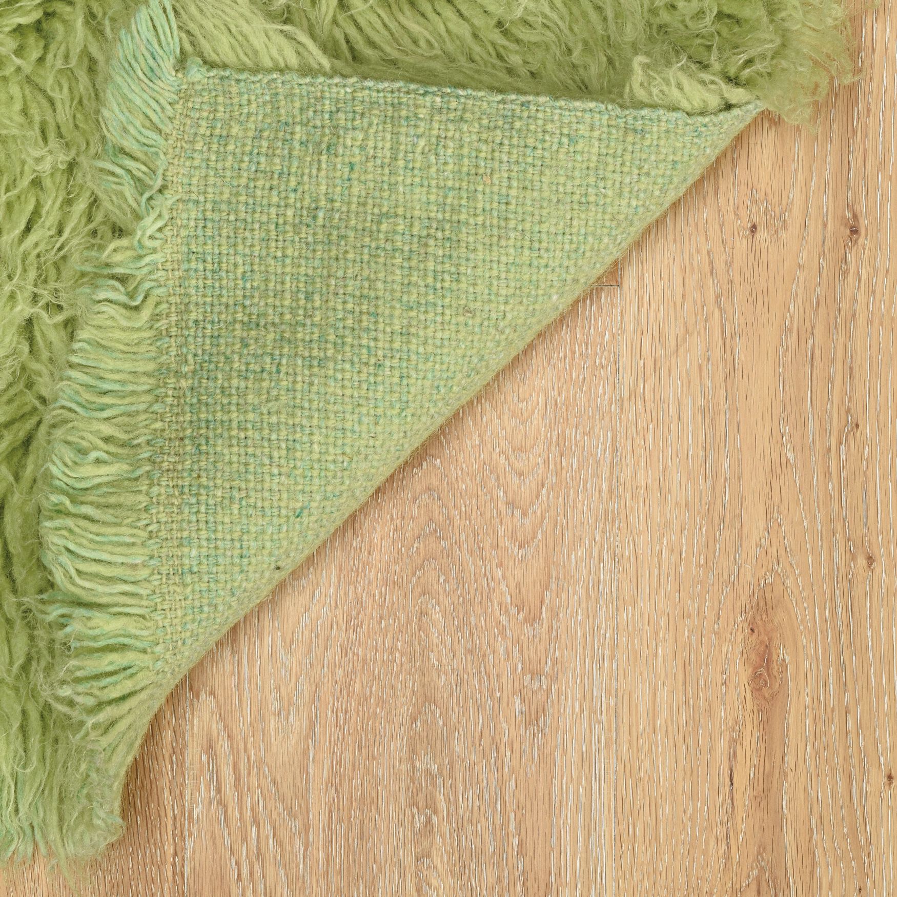 Flokati Lime Green Rug, , alternate image number 2
