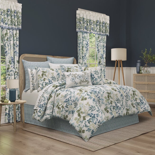 Evergreen Blue Comforter Set, BLUE, hi-res image number null