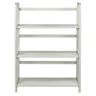 3-Shelf Folding Stackable Bookcase 27.5" Wide-White, WHITE, hi-res image number null