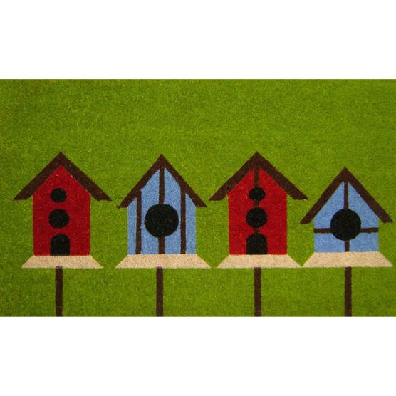 Beach Bird Houses Coir Mat With Vinyl Backing Floor Coverings, MULTI, hi-res image number null