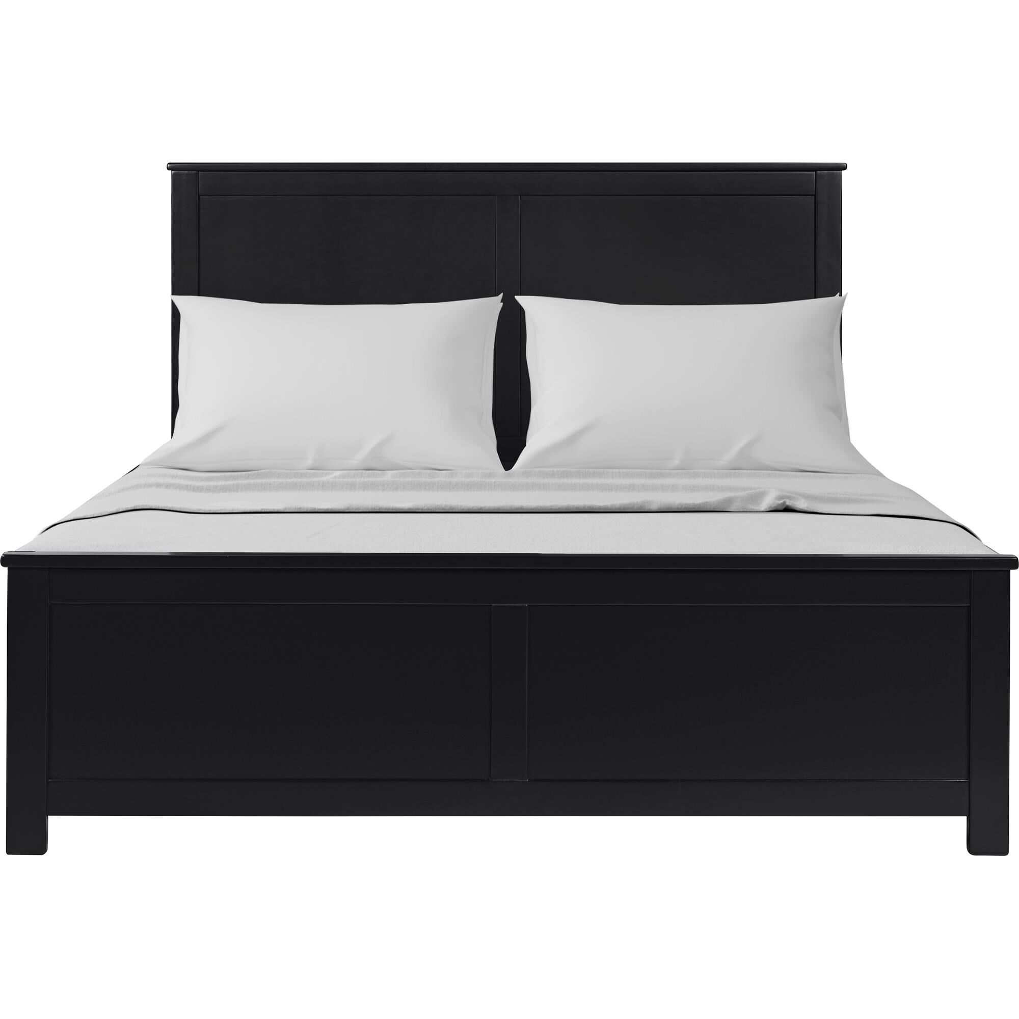 Winston Wooden Platform Bed in Cherry, King with 2 Nightstands, BLACK, alternate image number 2