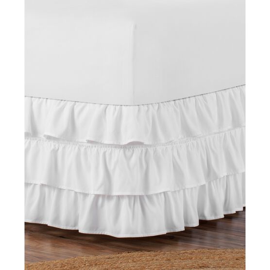 Belles & Whistles 3-Tiered Ruffle 15" Drop Bed Skirt, , alternate image number null