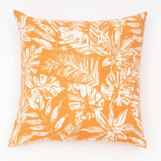 Tamani Palm Leaves Print Indoor/Outdoor Square Pillow, TOASTED NUT, hi-res image number null