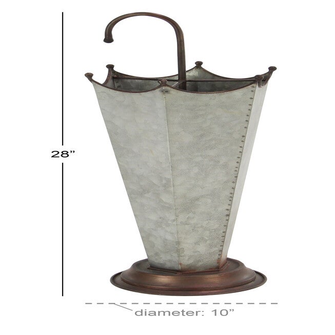 Grey Metal Farmhouse Storage Basket Storage Basket, , alternate image number null