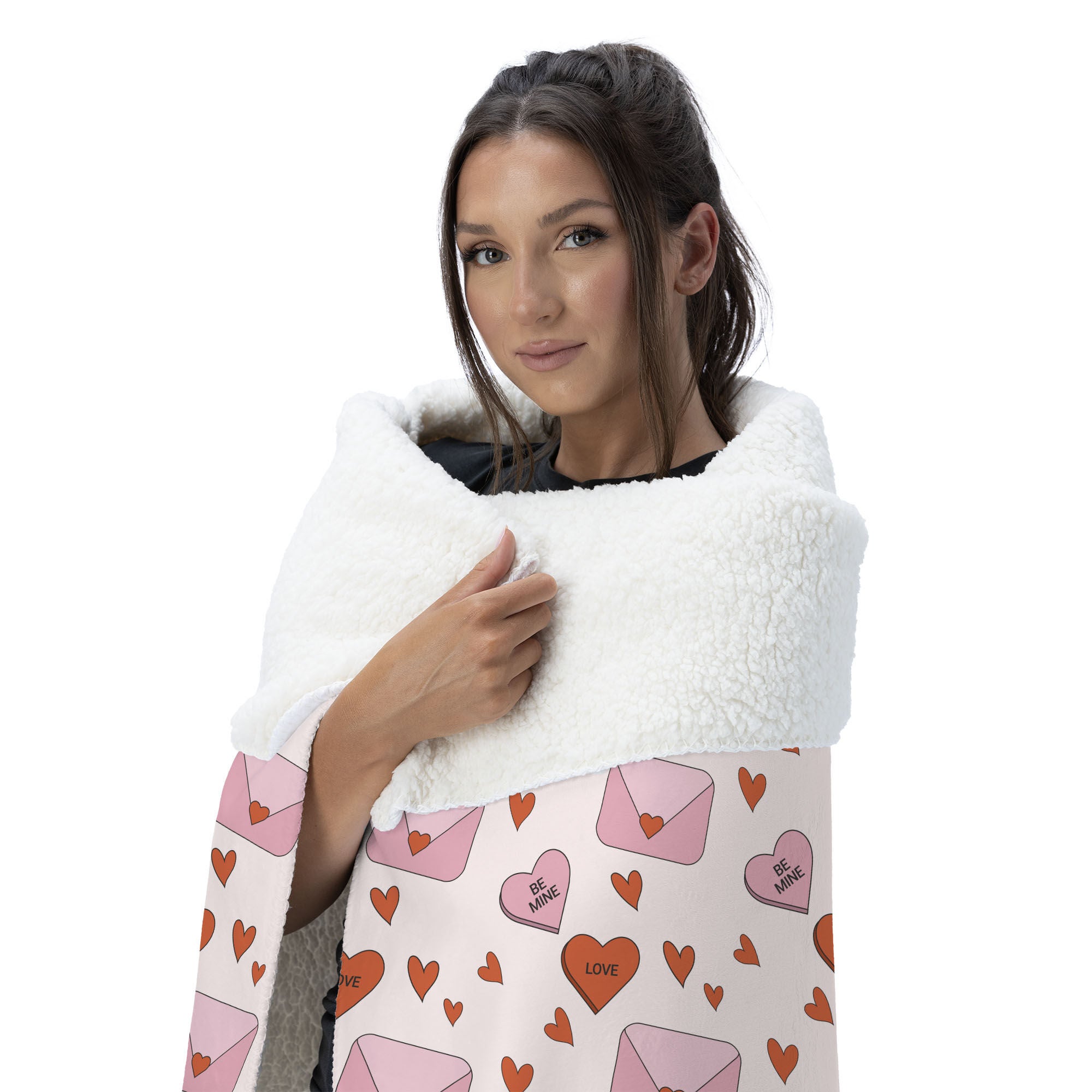 Valentine's Day Send My Love Silk Touch Sherpa Throw Blanket 50x60 Inches, SEND MY LOVE, alternate image number 2