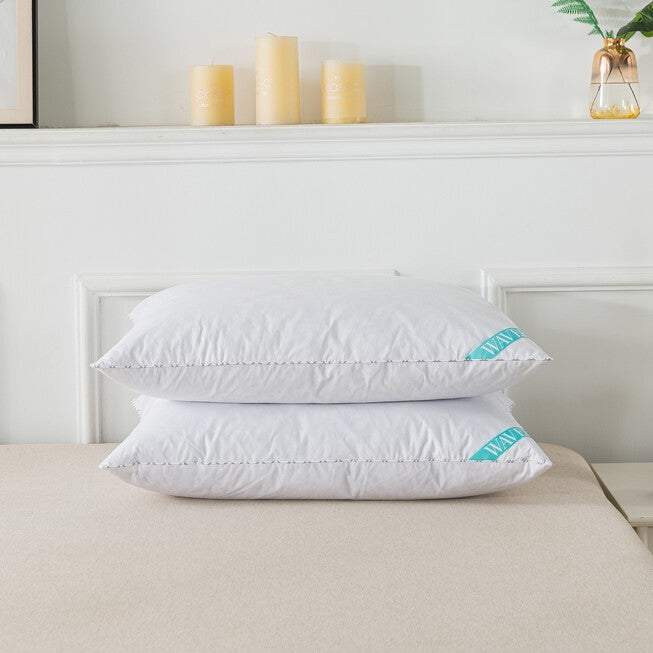 Antimicrobial White Goose Nano Feather Pillow, Set 2 Bed Pillow, , alternate image number 3