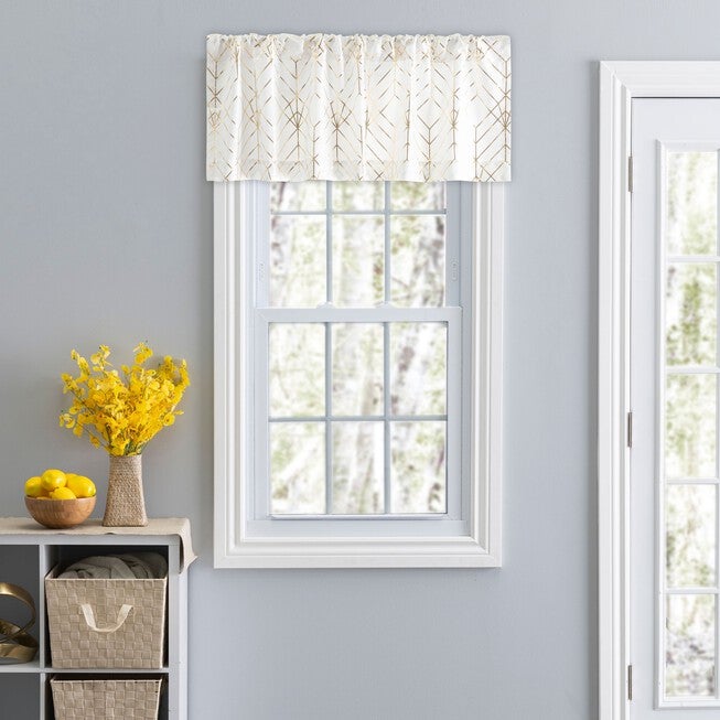 Deco Tailored Valance, GOLD, hi-res image number null