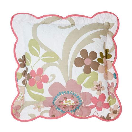 Jardin 16&quot; Decorative Pillow, WHITE PINK