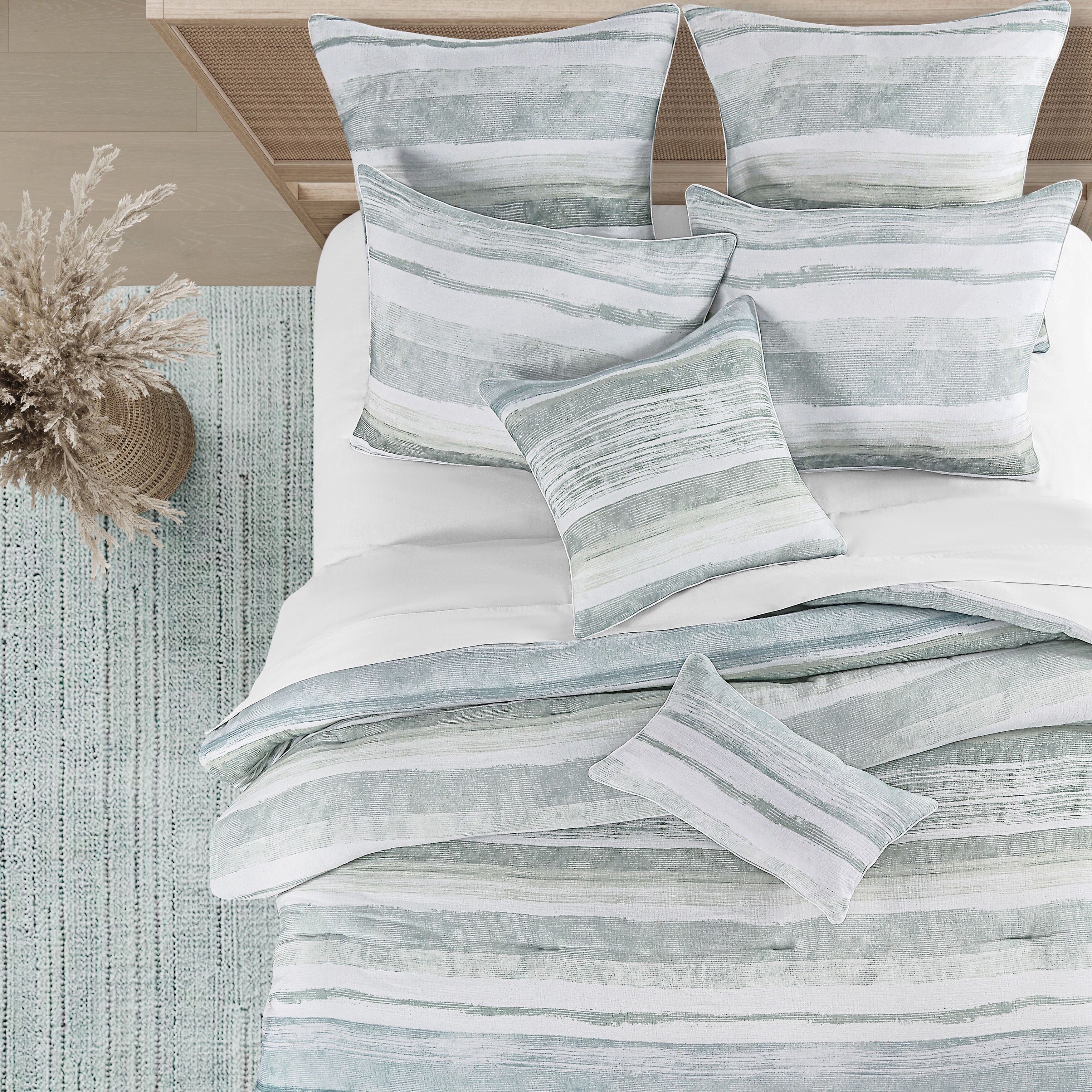 SURF COMFORTER SET, AQUA, alternate image number 2