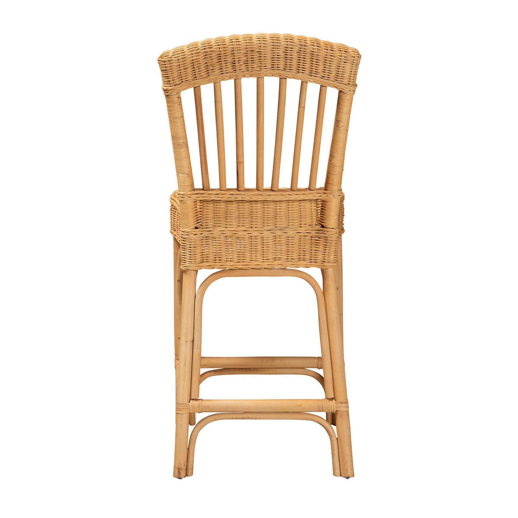 Barito Modern Bohemian Natural Rattan Counter Stool, , alternate image number 3