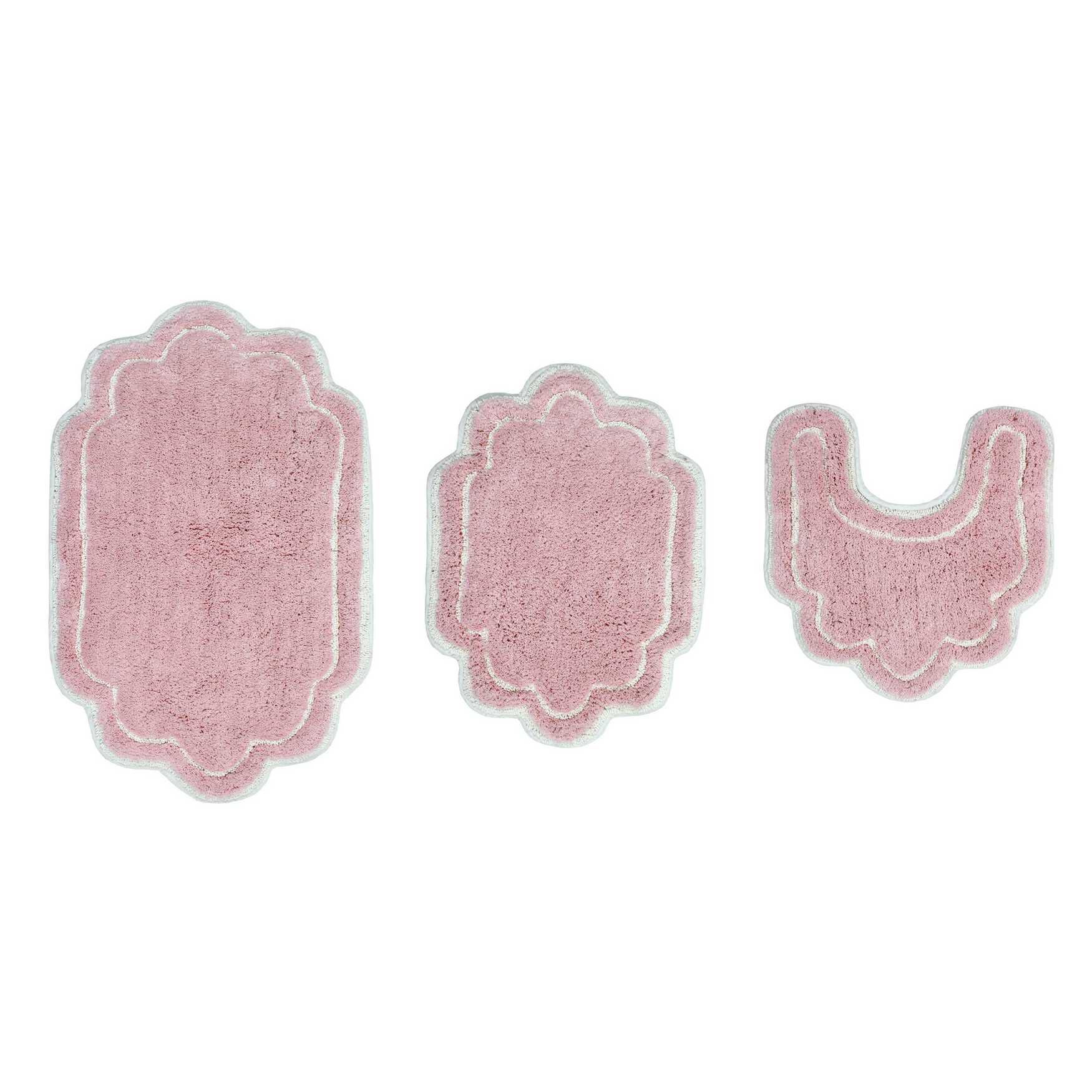 Allure 3-Pc. Bath Rug Set, PINK, hi-res image number 0