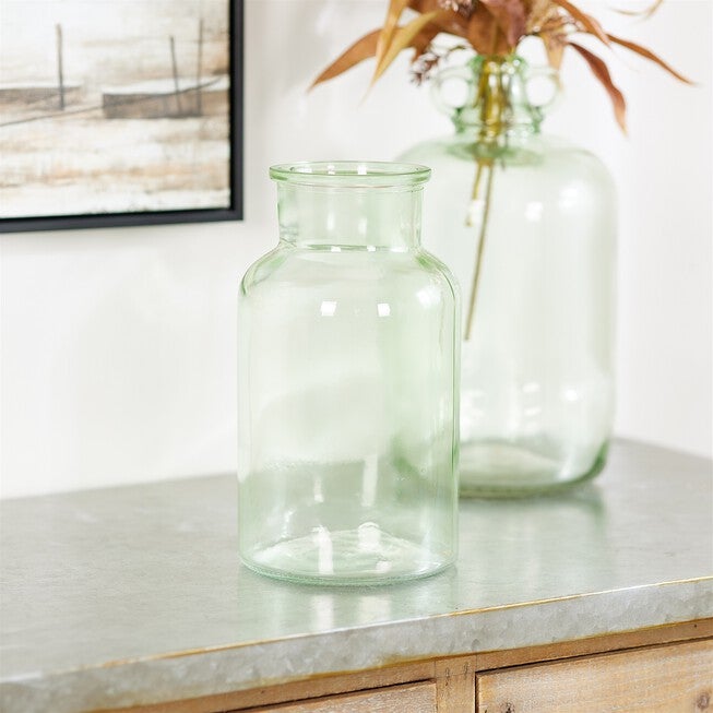 Sage Green Glass Vase 10.24 inchesH, GREEN, alternate image number null