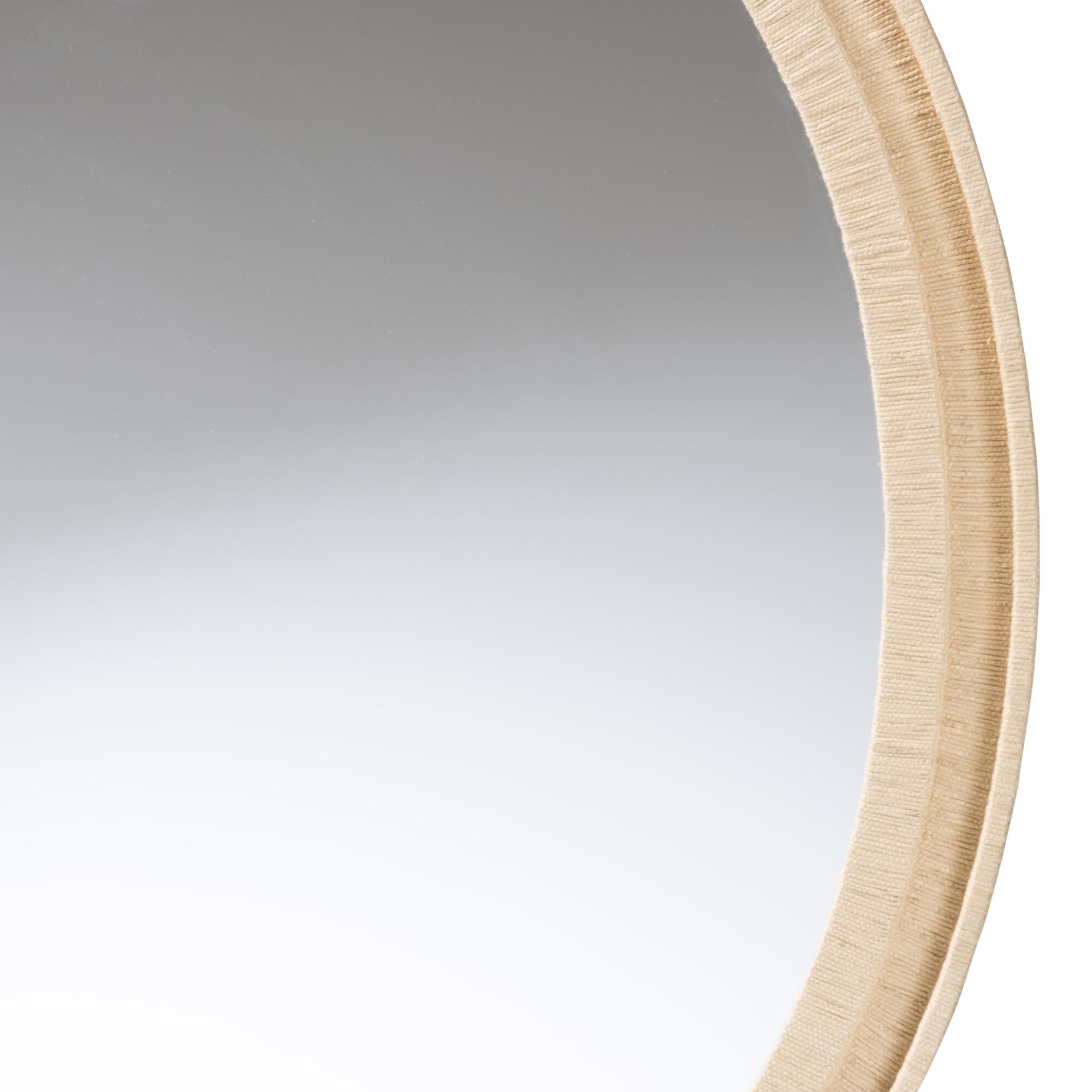 Lailan Oval Woven Grasscloth Mirror, BEIGE, alternate image number 2