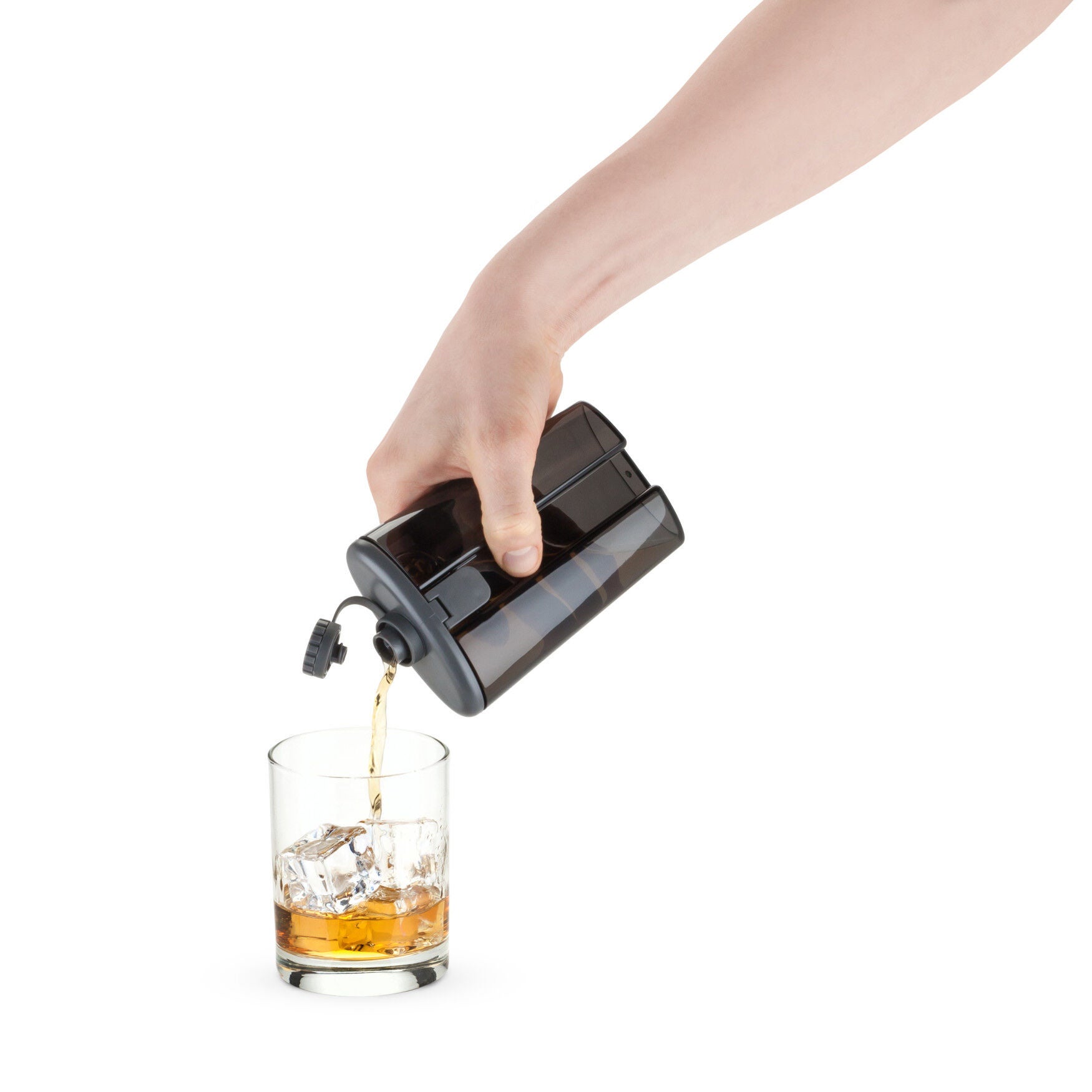 Easy-Fill Flask In Grey By, , on-hover image number 1