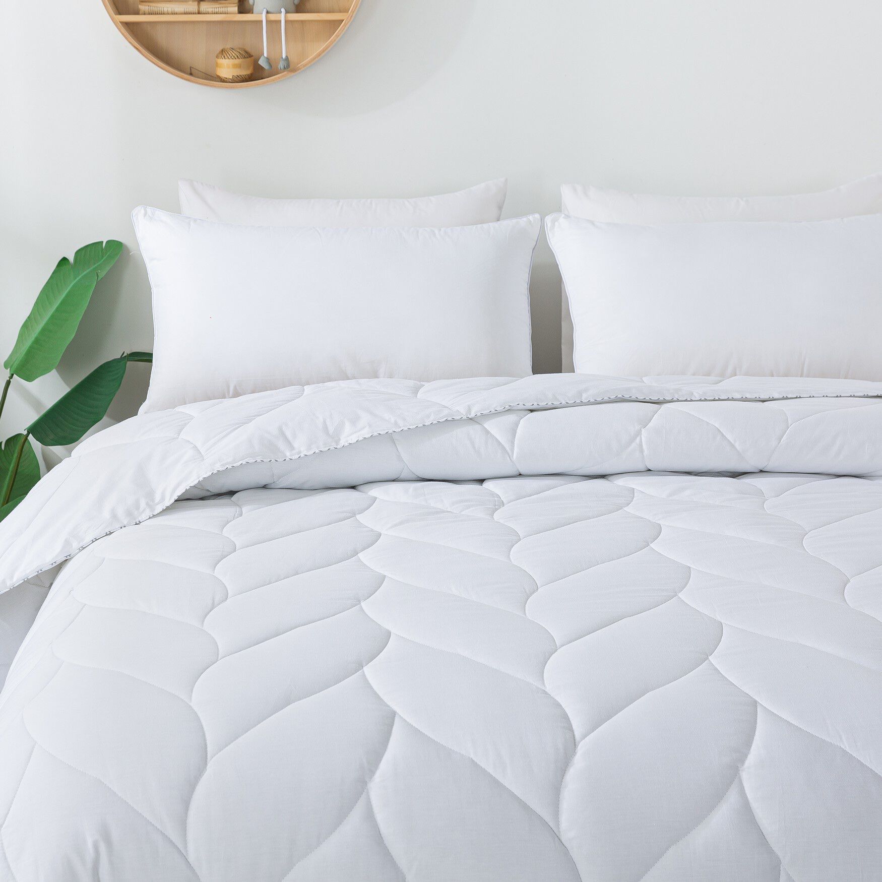 Antimicrobial Cotton Down Alternative Comforter Comforters, , on-hover image number 1
