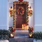 28" Pre-Lit Ribbon Wreath, , alternate image number null
