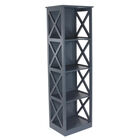 Grey Wood Traditional Shelving Unit, 51 " x 16 " x 12 ", BROWN, hi-res image number null
