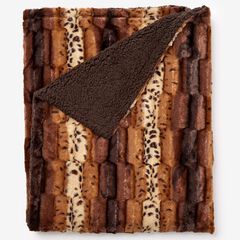 Faux Fur Animal Print Blanket