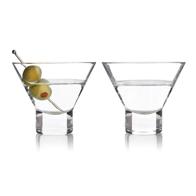 Heavy Base Crystal Martini Glasses, CLEAR, hi-res image number 0
