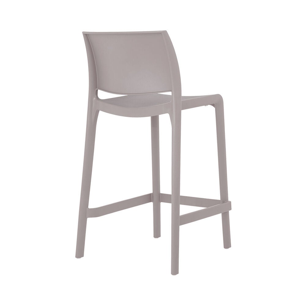 Set of 2 Sensilla Outdoor Stackable Counter Stools, TAUPE, alternate image number 3