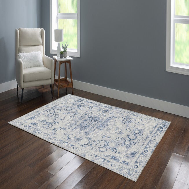 Washable Harris Grey/Ivory Rug, , alternate image number 5